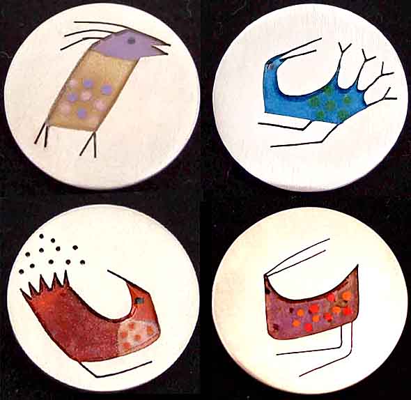 enamel birds 