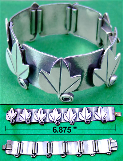 Rebajes Jewelry Sterling leaf design bracelet 